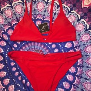 Red zaful bikini set